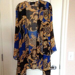 Marallis Vintage Women's Sheer Swimsuit Beach Coverup Size L Boho Fairy Vacation